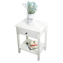 Comodino Bianco Con Cassetto, Camera Da Letto in Legno MDF Bianco, Tavolino Per Divano E Salotto Tavolino Da Divano 46x35xH60. Tavolino Da Salotto