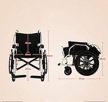 Sedia A Rotelle A Propulsione in Acciaio al Carbonio, Telaio Pieghevole Leggero, Sedia A Rotelle per Auto Assistente con Freni, Sedia da Viaggio Portatile con Mobilità Ridotta per Utenti Anziani, por