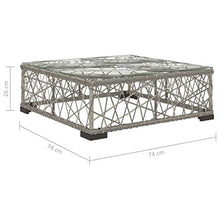 Festnight 6 pz Set Divani da Giardino in Polyrattan Grigio con Tavolino,Set Divani Angolari da Giardino in Rattan,Set Divani Modulari da Giardino per Esterno in Rattan,Salotto da Giardino