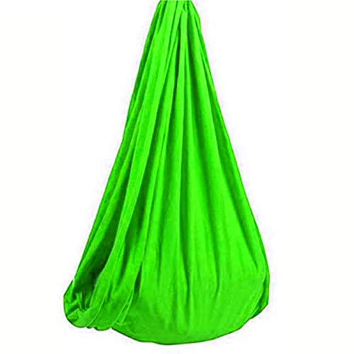 MTFZD - Amaca sensoriale per bambini, dondolo, per bambini, per adulti, per autismo elastico ADHD e integrazione sensoriale amache coccolose (colore : verde, dimensioni: 100 x 280 cm