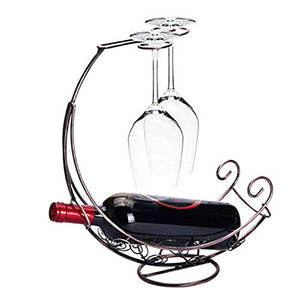 ZBYL Porta Bottiglie e armadietti da Vino, Desktop indipendenti portabicchieri Calice Tazza, Supporto a Testa in Giù Appeso Tazza organizzatore Display