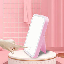 Kaper Go. Rosa Vanity Specchio di Trucco, Trucco dello Schermo dello Specchio Soft Touch LED Regolabile luminosità Desktop Portable LED Illuminato Specchio di Trucco cosmetico USB Specchietto
