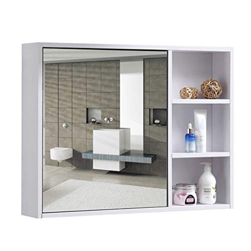 Armadietti a specchio Mobili da Bagno Legno Massello Bagno A Parete Mobile A Specchio Impermeabile con Mobiletto Mensola Specchio da Parete