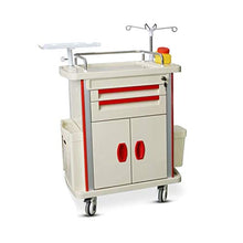 Carrello medico dell'ABS, Veicoli del Cambio dello Strumento del Veicolo di Salvataggio, con Un Supporto di infusione, Carrello di Trasporto di Droga di Cura Muto di laminazione dedicato Ospedale