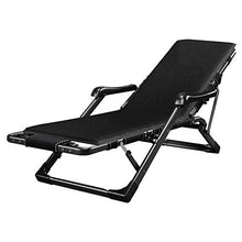 Sywlwxkq Balcone Sedia Relax da Ufficio Sedia Sdraio reclinabile con Cuscini Neri Imbottiti e poggiapiedi per Giardino all'aperto Campeggio Piscina Beach Design | Pieghevole Lettino Reclina