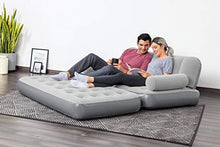 Bestway Divano 3 Posizioni in 1, PVC, Grigio, 188 x 152 x 64 cm