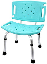 Sgabello da doccia Bagno sgabello bagno blu bagno sedia regolabile in altezza Bagno Sgabello con Big antiscivolo Pad lega di alluminio Sgabello donna incinta doccia Sgabello con PE Drain Consiglio Hol