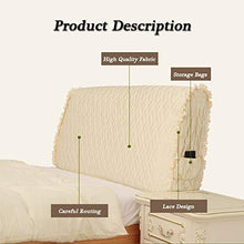 Renbin Copertura per Testiera, Copri Testata Letto Matrimoniale Imbottita in Cotone, Elasticità all-Inclusive Protezione Antipolvere, Fodera Testata Letto Matrimoniale Copri,C-180cm