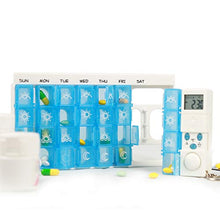 SXLZ Portapillole Organizer Timer Elettronico per Pillole Promemoria Farmaco Automatico con Schermo di Visualizzazione, 28 Scomparti con Sveglie