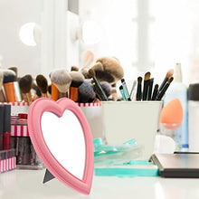 VICASKY Specchio a forma di cuore per camera da letto, trucco, specchio cosmetico su entrambi i lati, ingrandimento, specchio da parete per donne e ragazze