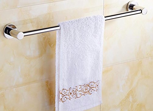 MBYW Portasciugamani Alto carico Portasciugamani da Bagno Mensola portaoggetti Porta salvietta Singolo, Stile Semplice, Acciaio Inossidabile, Montaggio a Parete, Contenitore per Bagno, 60 cm