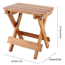 Sgabello in legno, sgabello da cucina quadrato pieghevole con legno massello per tavolo da pranzo e scrivania del computer