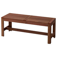 Tok Mark Traders ÄPPLARÖ Panca da esterno, marrone mordente 114 x 41 x 44 cm, resistente e facile da pulire, sedie da pranzo per esterni, mobili da giardino, prodotti per esterni, ecologici.