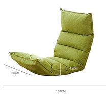 MYS-Sofas C-K-P Divano Sdraiato, Sedia sul Letto, Pieghevole, Cuscino di Finestra A Balcone, Divano Piccolo Schienale, Cotone (Colore : Verde)