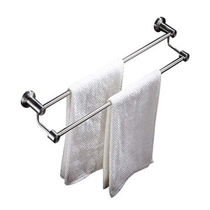 BH-JJSMGS Portasciugamani Doppio portasciugamani in Acciaio Inox 304 mensola portasciugamani da Parete portasciugamani Stile Moderno (Misura: 70cm)