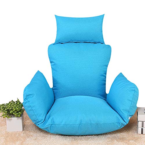 YAYONG Cuscino Seduta Altalena Nest Spessa Impermeabile Lavabile Appeso Egg Hammock Cuscini per Sedie Blu (Solo Cuscino)