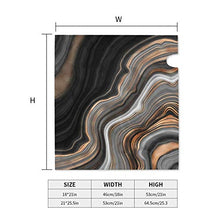 Elegante marmo nero con venature oro e rame dal design unico per cassetta delle poste, copertura per cassetta postale per giardino, giardino, cortile, dimensioni standard, 53 x 45 cm
