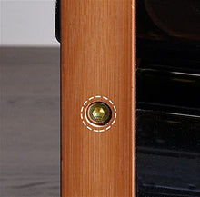 Mensola Vino Scaffale a 3 livelli classico di deposito del vino di legno del vino in legno di 3 livelli 9 bottiglie con 4 titolari di vetro, perfetto per bar, cantina, cantina, armadietto, dispensa Po