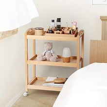 LYM &ripiano di stoccaggio Scaffale Domestico in Legno massello Mobile Soggiorno Camera da Letto Storage Rack Cucina Landing Storage Shelf Trolley Scaffale di Finitura
