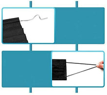 Unbr 50 Pezzi di Protezione USA E Getta, con Orecchini, Antipolvere, 3 Strati di Protezione (Nero)