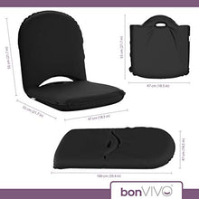 bonVIVO Easy Smart, Sedia Pieghevole Portatile da Esterno, Sedia Richiudibile con Schienale Regolabile e Copertura Impermeabile, Ideale Come Sedia da Yoga, Cuscino da Meditazione o Sedia da Campeggio