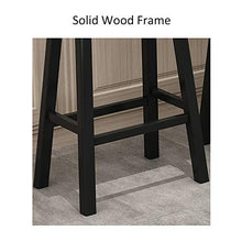 MYAOU Sgabello in Legno Sgabelli da Bar ergonomici con Seduta Quadrata per bancone della Cucina Sedie da Bar semplici in Stile retrò con poggiapiedi, Selezione di 4 Colori
