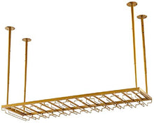NSYNSY Rastrelliere per Bicchieri da Vino da 40"-60", portabottiglie per Vino - Disponibile in 3 Bracci Regolabili - Oro
