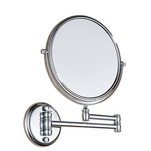 HTDZDX Specchio per Trucco Pieghevole per Bagno/Specchio per medicazione telescopico bifacciale/Specchio per Bellezza Argento