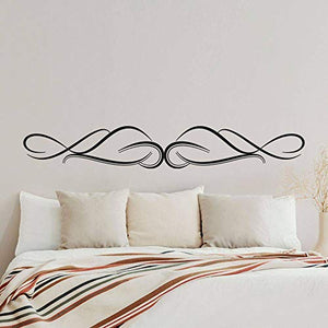 Adesivi per testiera del letto, T-MK306, colore: nero, 31 x 190 cm