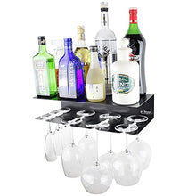 etterr - Mobile bar, mensola da parete per bicchieri e bottiglie, prodotta in Spagna Minimalista Nero