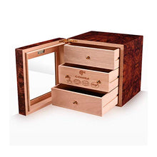 KANJJ-YU Cigar Box, Tre Strati di Cedar Cigar Humidor, Piano Vernice Cigar Cabinet Good Mood, Good Life (Colore: Brown) Bar