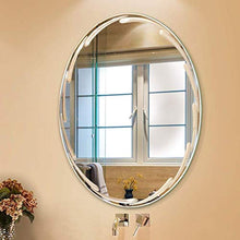 CENPEN Senza Telaio Bagno Specchio a Parete Auto inciso Lace Trucco dello Specchio Ovale Specchio (Dimensioni: 60 * 80cm)