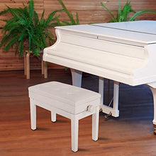 Moolo Pianello Sedia Regolabile Altezza Pianoforte Piano PU Imbottito Panchetta Sedile Singola Sgabello Sgabello Sgabello Sgabello (Bianco)