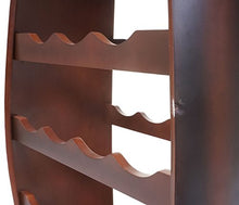 Mendler Portabottiglie a Forma di Botte HWC-T879 Legno di eucalipto 34x37x66cm per 14 Bottiglie