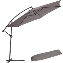 TecTake 403428 Ombrellone Parasole da Giardino (3,5M.), Protezione dai Raggi UV, Giardino Terrazzo Balcone, Grigio, incl. Telo di Protezione