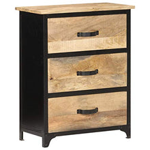 FAMIROSA Cassettiera 60x30x75 cm in Legno Massello di Mango