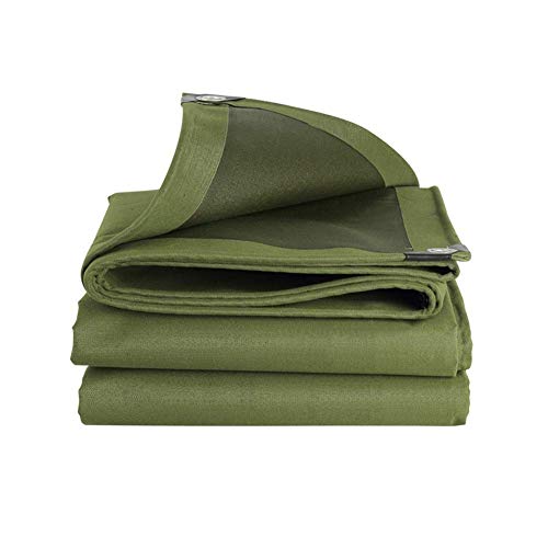 MHBGX Telone Resistente Impermeabile per Esterni, Verde Militare Tessuto ad Alta Densità per Campeio All'Aperto e Teloni Resistenti Al Freddo,un,3,8X4,8 M