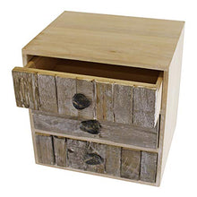 HoitoDeals - Cassettiera a 3 cassetti effetto legno con manici in ciottoli, per riporre oggetti