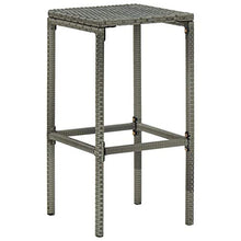 vidaXL Set Bar da Giardino 3 pz con Cuscini in Polyrattan Grigio