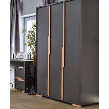 Armadio Pinio Snap 3 ante - Grigio e legno