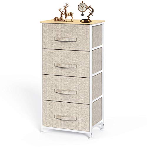 Pipishell cassettiera camera letto in tessuto a 4 cassetti, cassettiera con ampio spazio interno facile da installare, cassettiera ideale per camera da letto, soggiorno, corridoio