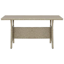 Tidyard Tavolo Rettangolare da Esterno,Tavolo da Giardino in Polyrattan,Tavolo da Pranzo,130x70x66 cm,Grigio/Nero