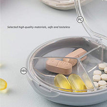 BGSFF Portapillole, Portapillole, Portapillole, Portapillole, Dispenser portapillole, Scomparto Portapillole Portatile Scatola per vitamine Divisa Porta medicinali per Uso Quotidiano e i