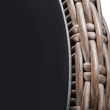 Outsunny Tavolino da Giardino Rotondo con Vano Portaoggetti in Rattan PE e Ripiano in Vetro, 51x51x42cm Marrone