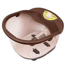 Idromassaggiatore Plantare Bagno Massaggiatore Con Calore,riscaldamento Automatico Pediluvio,con Le Bolle Rulli Medicina Box Maniglia Di Trasporto Piede Terapeutico-marrone 41x35x25cm(16x14x10inch)