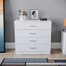 Vida Designs, cassettiera con 4 cassetti Riano, con Maniglie e Guide in Metallo, con Supporto Unico Anti-ribaltamento, per Camera da Letto
