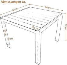 Tavolo da Giardino Tavolo da Pranzo in Alluminio Polywood 70 x 125 cm Grigio Fantastic