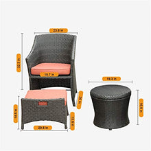 HLZY Tavolo in Vimini in Rattan mobili in Patio e Set Sedia, Rattan Garden Sofa Arredamento per Esterni Rattan Garden Mobili da Giardino Set Patio Conservatorio Indoor