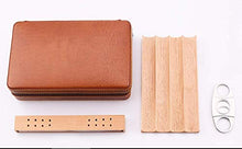 WRJY Cigar Humidor Custodia per sigari portasigarette Scatola Regalo da Uomo, Set di humidor per sigari Fodera in Legno di Cedro per Inviare Forbici per sigari 4 Bastoncini, Superficie