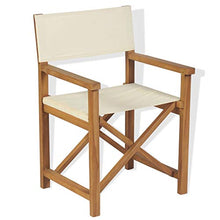 vidaXL Sedie da Regista 2 pz Pieghevoli in Legno Massello di Teak